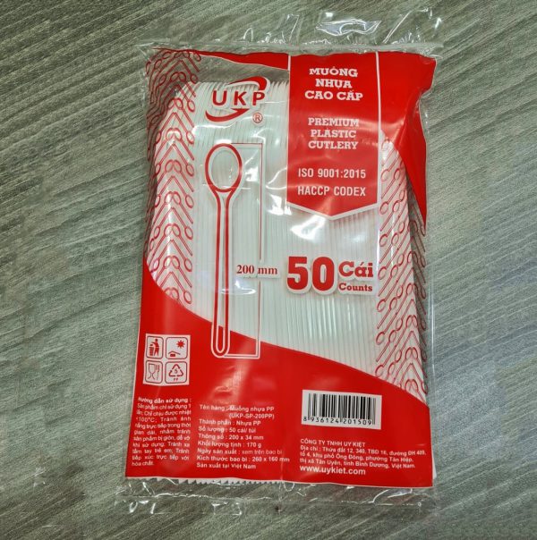 UKP-Muỗng trắng cán dài 20cm